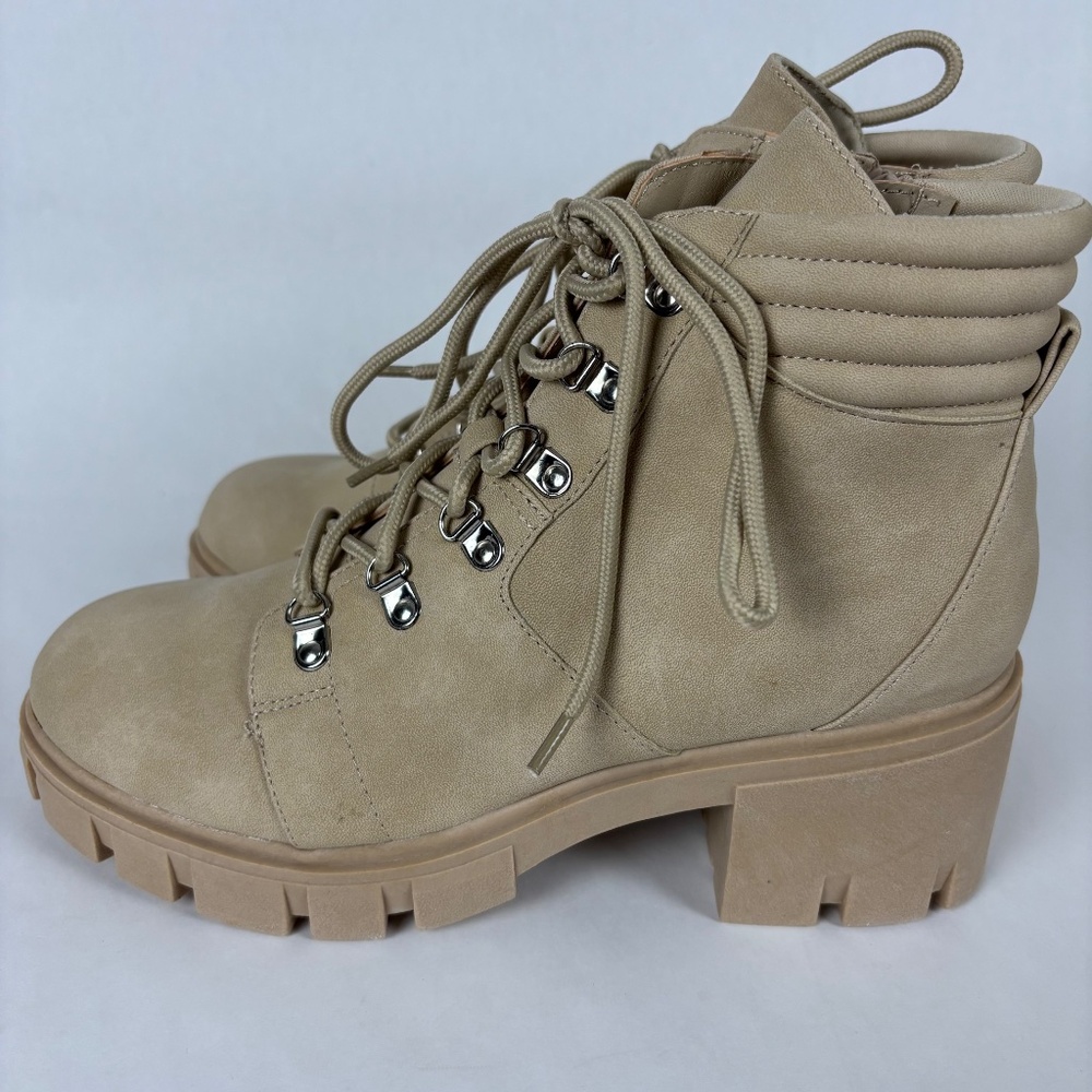 Sun Stone, Rutheep Faux Leather, Round Toe, Low Ankle Lug Bootie Women’s 10 - Picture 6 of 10